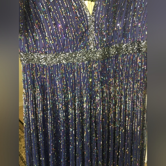 New! Mac Duggal fully beaded cold shoulder gown. - Picture 1 of 9